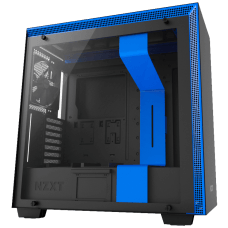Gabinete Gamer NZXT H700, Mid Tower, Com 4 Fans, Vidro Temperado, Black-Blue, Sem Fonte, CA-H700B-BL