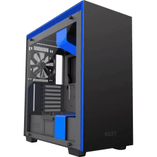 Gabinete Gamer NZXT H700i, Mid Tower, Com 4 Fans, Vidro Temperado, Black-Blue, Sem Fonte, CA-H700W-BL