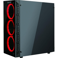 Gabinete Gamer Redragon Trailbreaker, Mid Tower, Com 3 Fans RGB, Vidro Temperado, Black, Sem Fonte, RD-GC-603