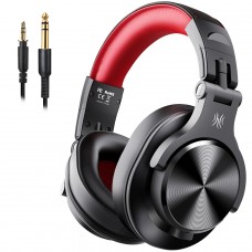Headphone Profissional OneOdio Fusion A71, Drivers De 40mm, 3.5mm/6.3mm, Preto e Vermelho