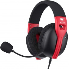 Headset Gamer Havit Fuxi-H5d, 3.5mm, Drivers de 50mm, Preto e Vermelho