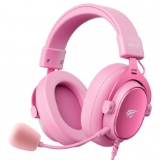 Headset Gamer Havit H2015SE, 3.5mm, Drivers de 53mm, Rosa