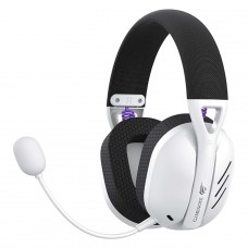 Headset Gamer Havit Quad-Mode Fuxi-H3, Wireless, Bluetooth, USB, 3.5mm, Drivers de 40mm, White/Black, HVGMH-Fuxi-H3-WB