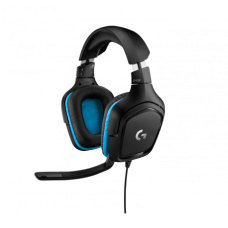 Headset Gamer Logitech G432, 7.1 Surround, Black/Blue, 981-000769