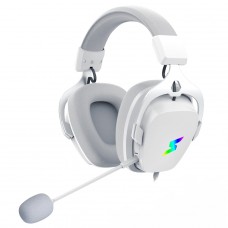 Headset Gamer SuperFrame Wind, RGB, Wireless, Drivers de 50mm, White, SF-HS-WD7WRU