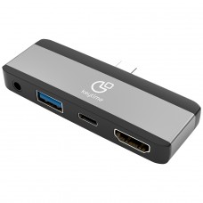 Hub Adaptador 4 em 1 Keytime HubStation, Tipo-C para HDMI+USB+USB Tipo-C+3.5mm, KYT00033