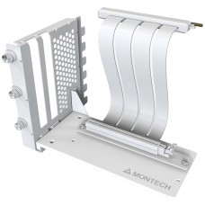 Kit De Suporte Para GPU Vertical Montech, PCIe 4.0, 200mm, Branco