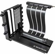 Kit De Suporte Para GPU Vertical Montech, PCIe 4.0, 200mm, Preto