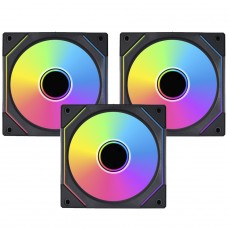 Kit Fan Com 3 Unidade Lian Li SL-INF120, RGB, 120mm, Black, UF-SLIN120-3B