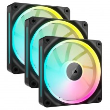 Kit Fan Com 3 Unidades Corsair iCUE LINK LX120, RGB, 120mm, Preto, CO-9051026-WW