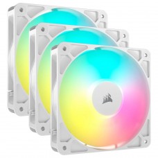 Kit Fan Com 3 Unidades Corsair RS120, ARGB, 120mm, Branco, CO-9050185-WW