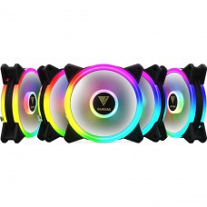 Kit Fan com 5 Unidades Gamdias Aeolus, RGB 120mm, Com Controladora, M2-1205R