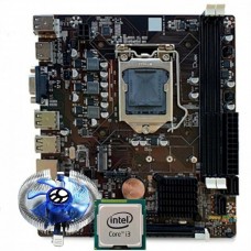 Kit Upgrade, Intel Core i3 2120, Placa Mãe Chipset H61, Cooler