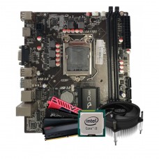Kit Upgrade, Intel Core I3 6100, Placa Mãe Chipset H110. Memória 16GB DDR4