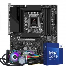 Kit Upgrade, Intel Core i9 14900KF, Placa Mãe Chipset Z790 DDR5, Water Cooler 240mm, Memória 8GB DDR5