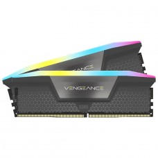 Memória DDR5 Corsair Vengeance RGB, 64GB (2x32GB), 6000MHz, Cinza, CMH64GX5M2D6000Z40