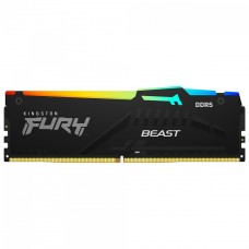 Memória DDR5 Kingston Fury Beast, RGB, 16GB, 6000MHz, Preto, KF560C36BBE2A-16