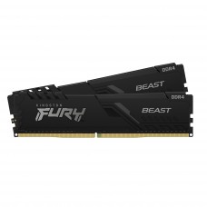 Memória DDR4 Kingston Fury Beast, 16GB (2x8GB), 3600Mhz,Preto, KF436C17BBK2/16