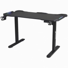 Mesa Gamer SuperFrame Epic Pro, RGB, Altura Ajustável, Com Suporte Para Headset e Copo, Black, SF-TB-12060BA