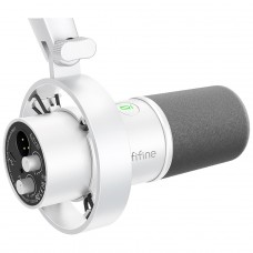 Microfone Dinâmico Fifine K688W White, USB/XLR, Branco