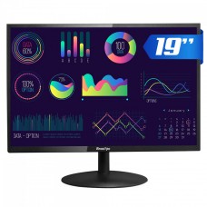 Monitor Brazil PC, 19 Pol, LED, 60Hz, HDMI/VGA, VESA, Com Inclinação, BPC-19WE02-B