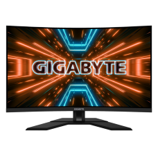 Monitor Gamer Gigabyte, 32 Pol, Curvo, QHD, 1ms, 165Hz, VA, 123% sRGB, HDR400, FreeSync Premium, Altura ajustável, M32QC