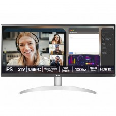 Monitor Gamer LG 29 Pol, UltraWide, IPS, Full HD, 100Hz, 1Ms, sRGB 99%, HDR10, USB-C/DP/HDMI, Branco, 29WQ600B-W.AWZM