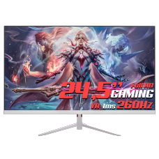 Monitor Gamer SuperFrame Precision, 24,5 Pol, Full HD, VA, 1ms, 260Hz, FreeSync/G-Sync, HDMI/DP, Branco, SFPFW-24260-FHD