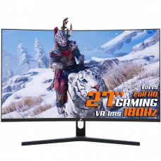 Monitor Gamer SuperFrame Precision, 27 Pol, Curvo, Full HD, 1ms, 180Hz, FreeSync, HDMI/DP, Preto, SFPCB-27180-FHD
