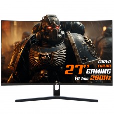 Monitor Gamer SuperFrame Precision, 27 Pol, Curvo, Full HD, 1ms, 280Hz, FreeSync, HDMI/DP, Preto, SFPCB-27280-FHD