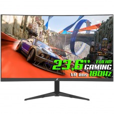 Monitor Gamer SuperFrame Precision Ultra V3, 23.6 Pol, Curvo, Full HD, VA, 1ms, 180Hz, RGB, FreeSync/G-Sync, HDMI/DP, SFPCB-24180-FHD