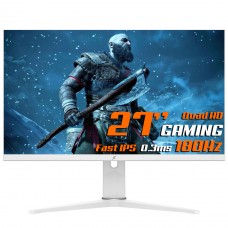 Monitor Gamer SuperFrame Prisma, 27 Pol, Flat, Fast IPS, Quad HD, 0.3ms, 180Hz, FreeSync, Branco, HDMI/DP, SFPFW-27180-QHD-PRO
