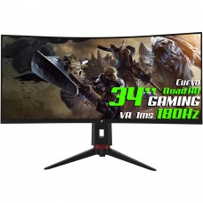 Monitor Gamer SuperFrame Prisma, 34 Pol, Curvo, Quad HD, 1ms, 180Hz, 119% sRGB, HDR, FreeSync, HDMI/DP, SFPCB-34180-QHD