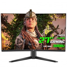 Monitor Gamer SuperFrame UltraX, 27 Pol, Curvo, Full HD, Fast VA, 1ms, 300Hz, FreeSync/G-Sync, HDMI/DP, Preto, SFUCB-27300-FHD