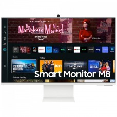 Monitor Smart Samsung M8, 32 Pol, VA, 4K UHD, 60Hz, WebCam, Bluetooth, WiFi, HDMI/USB-C, Branco, LS32CM801ULXZD