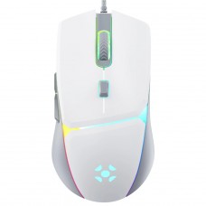 Mouse Gamer Fortrek Crusader, RGB Rainbow, 12800 DPI, 5 Botões Programáveis, Branco