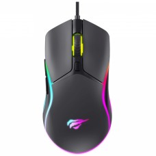 Mouse Gamer Havit MS1029, 7200DPI, USB, RGB, 6 Botões, Preto