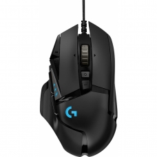 Mouse Gamer Logitech Hero G502, 16000 DPI, 11 Botões, Ajuste de Peso, RGB, Black, 910-005550