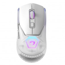 Mouse Gamer Marvo Z FIT PRO G1W WH, Wireless/Bluetooth, RGB, 19000 DPI, 7 Botões Programáveis, Branco