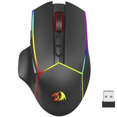 Mouse Gamer Redragon Axe Pro, RGB, Wireless/Bluetooth, 8000 DPI, 8 Botões, Sensor PAW3104, Preto, M814RGB-PRO