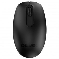 Mouse PCYes Soft Silent Click, Wireless, 1200 DPI, 3 Botões, Preto, MSSC12W