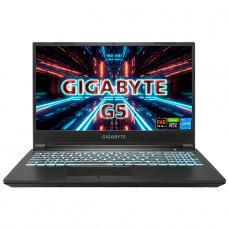 Notebook Gamer Gigabyte G5 KD Intel Core I5 11400H / RTX 3060 6GB / 16GB DDR4 / SSD 512GB / EFISHELL (DOS) / Preto, KD-52BR123SD 