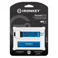 Pendrive Kingston IronKey Keypad 200, 64GB, USB 3.2, IKKP200/64GB