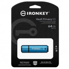 Pendrive Kingston IronKey Vault Privacy 50, 64GB, USB 3.2, IKVP50/64GB