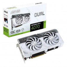 Placa de Vídeo Asus Dual NVIDIA GeForce RTX 4070 White OC, 12GB, GDDR6X, DLSS, Ray Tracing, 90YV0IZ4-M0NA00