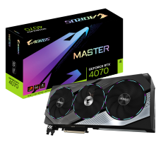 Placa De Vídeo Gigabyte NVIDIA GeForce RTX 4070 AORUS MASTER, 12GB, GDDR6X, DLSS, Ray Tracing, GV-N4070AORUS M-12GD