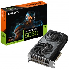 Placa de Vídeo Gigabyte NVIDIA GeForce RTX 5060 Windforce OC, 8GB, GDDR7, DLSS, Ray Tracing, GV-N5060WF2OC-8GD