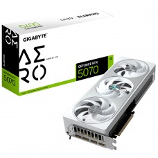 Placa de Vídeo Gigabyte NVIDIA GeForce RTX 5070 AERO OC, 12GB, GDDR7, DLSS, Ray Tracing, GV-N5070AERO OC-12GD