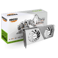 Placa de Vídeo INNO3D NVIDIA GeForce RTX 4070 Super Twin X2 OC White, 12GB, GDDR6X, DLSS, Ray Tracing, N407S2-126XX-186162W