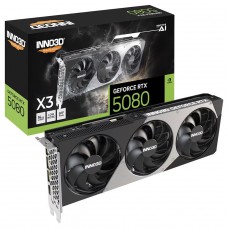 Placa de Vídeo INNO3D NVIDIA GeForce RTX 5080 X3, 16GB, GDDR7, DLSS, Ray Tracing, N50803-16D7-176068N